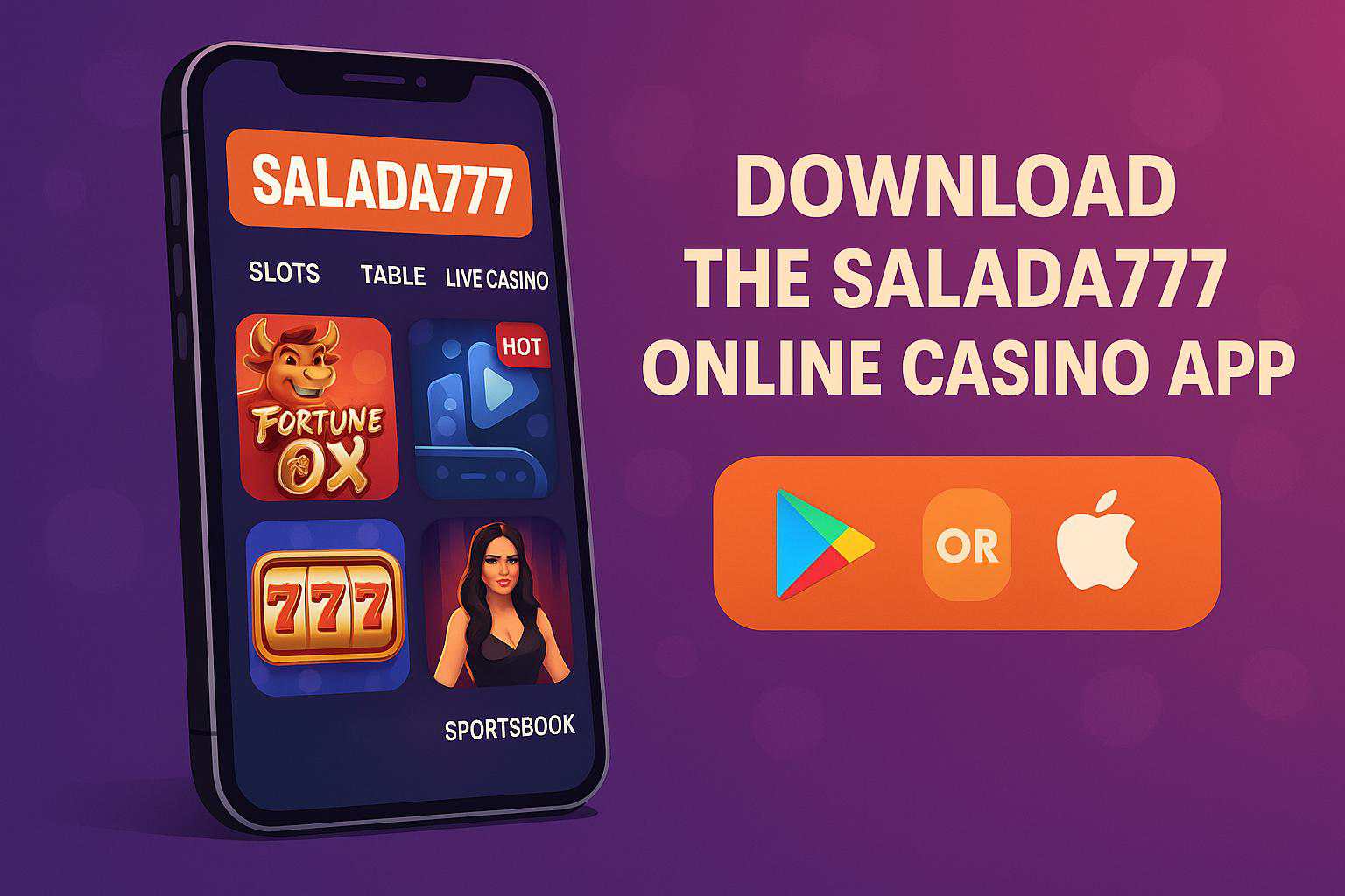 Baixar o SALADA777 Cassino App