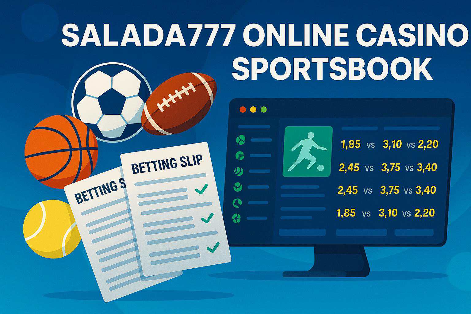 Apostas esportivas no cassino online SALADA777  