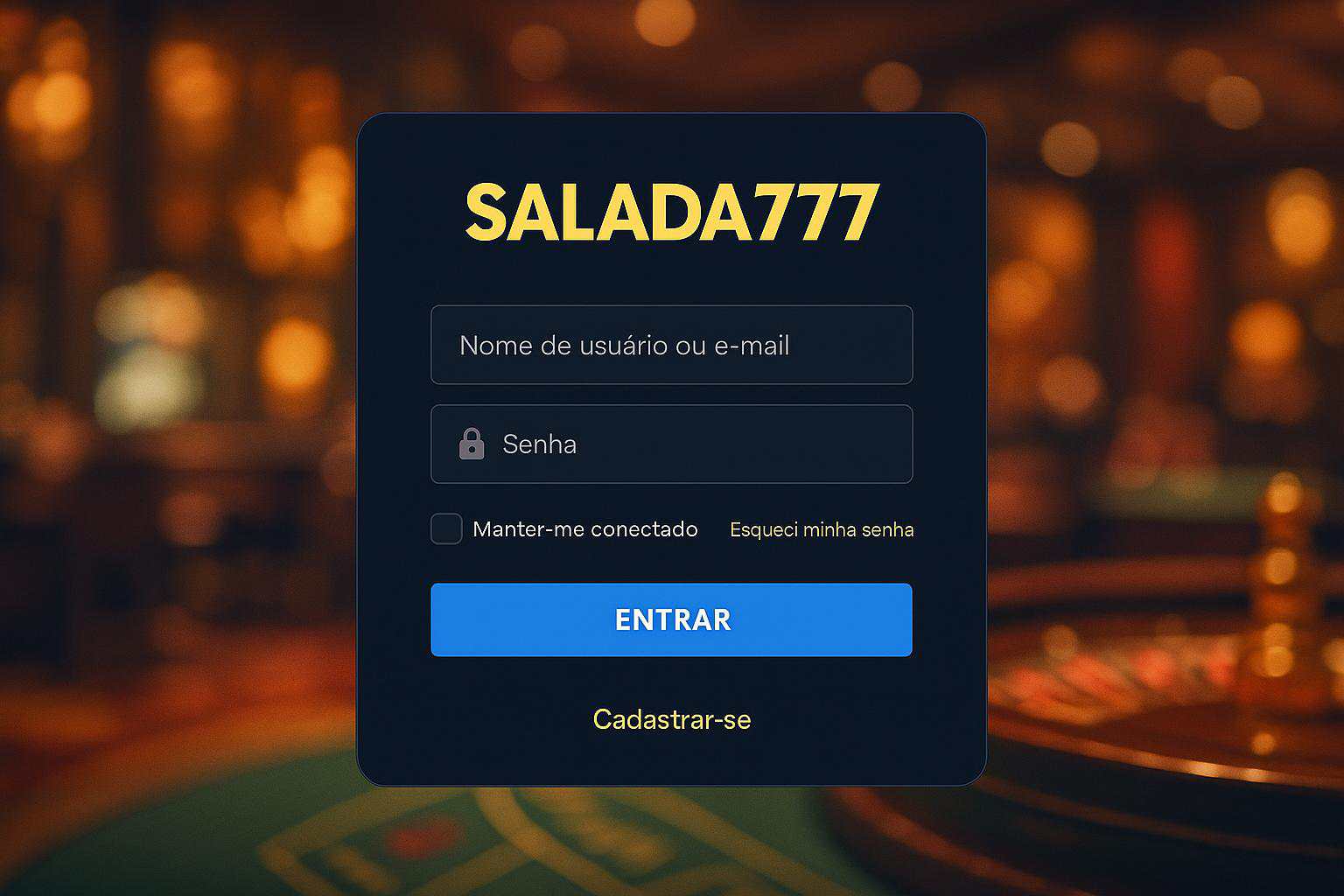 Não Perca tempo, o rRgistro na site SALADA777  